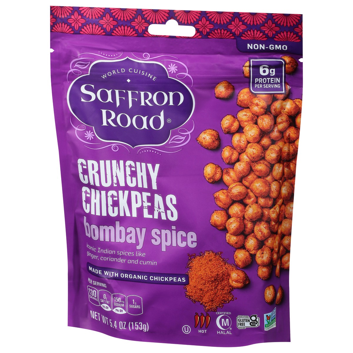 slide 6 of 13, Saffron Road Bombay Spice Crunchy Chickpeas, 5.4 oz