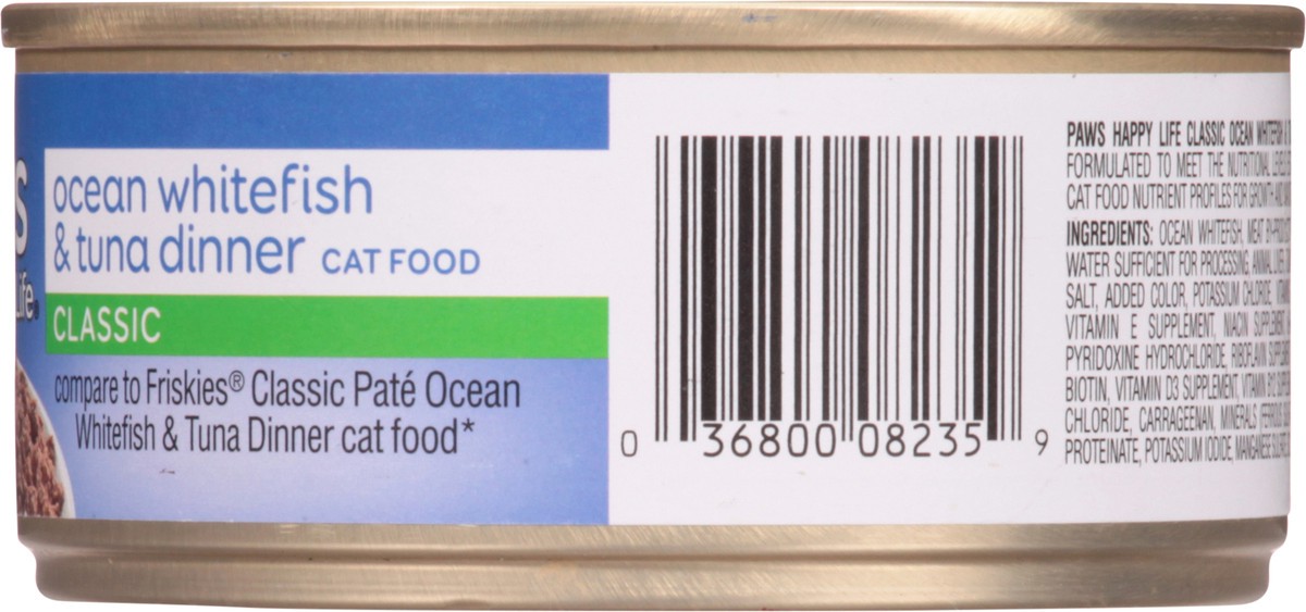 slide 2 of 9, Paws Happy Life Classic Ocean Whitefish & Tuna Dinner Cat Food 5.5 oz, 5.5 oz