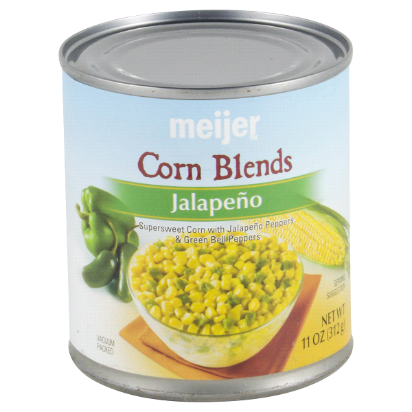 slide 1 of 1, Meijer Corn Spicy Jalapeno Vacuum Packed, 11 oz