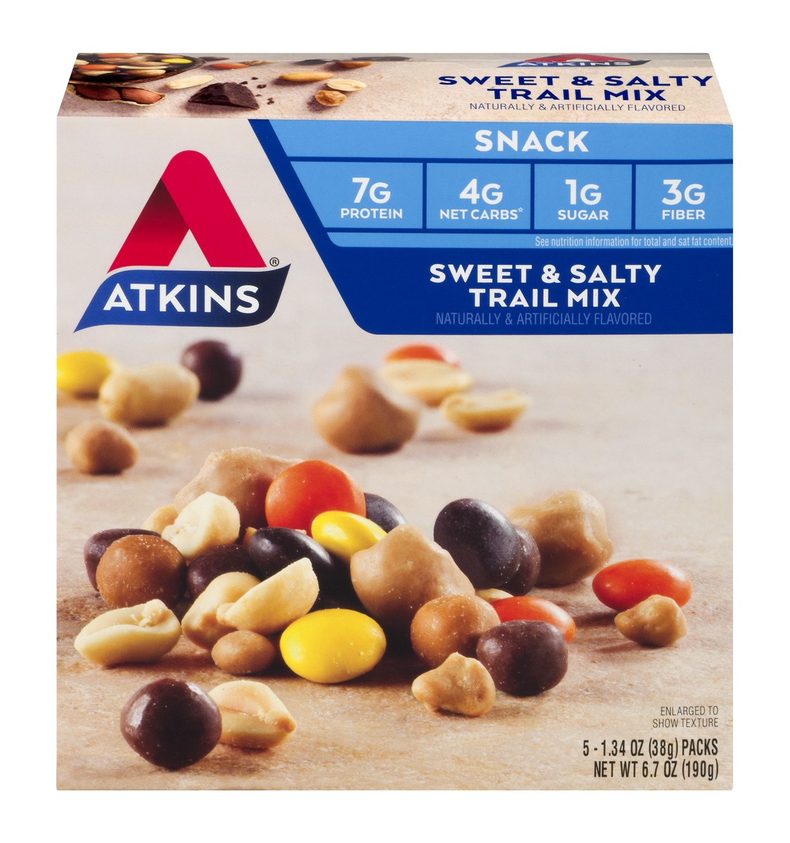 slide 1 of 1, Atkins Sweet & Salty Trail Mix, 5 ct