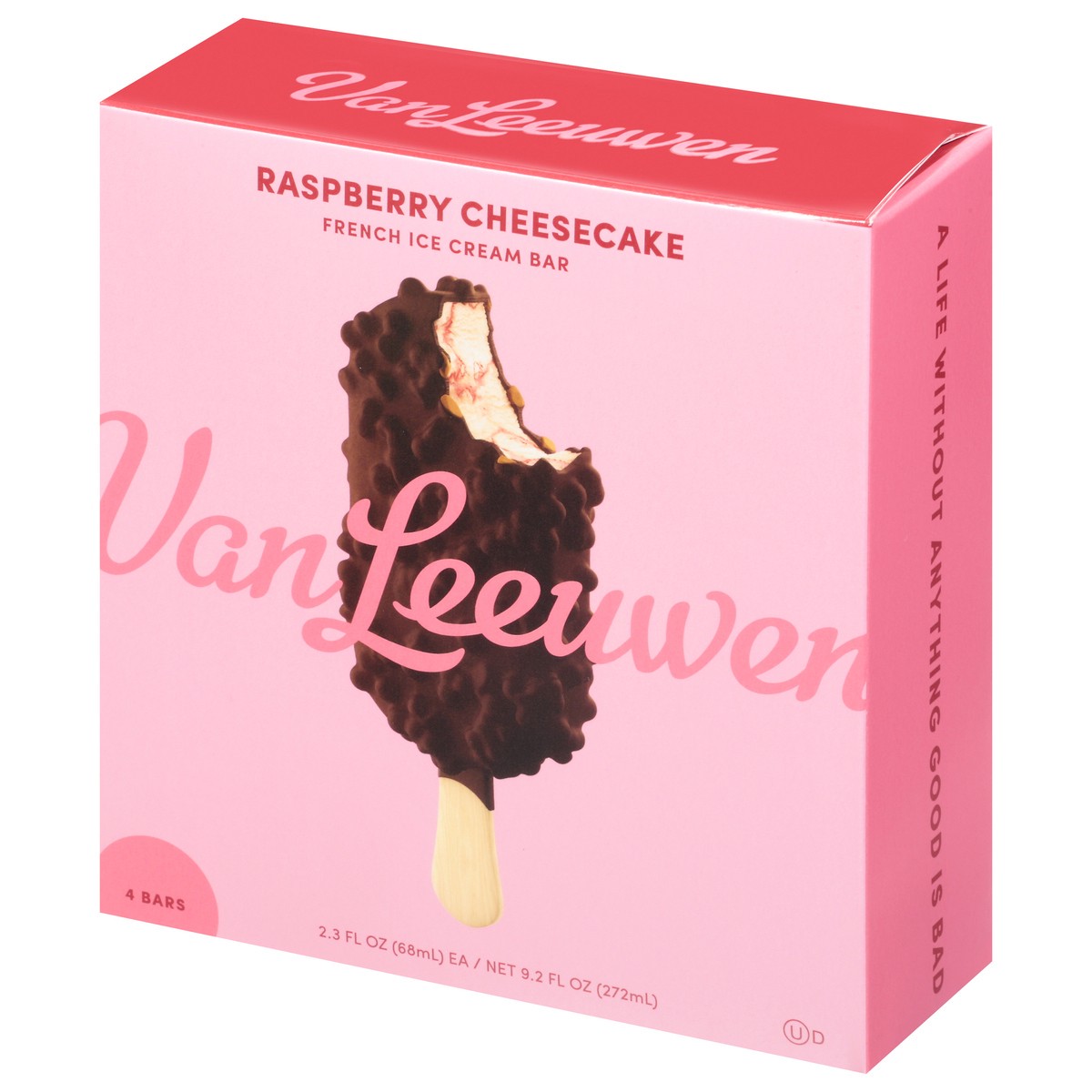 slide 3 of 9, Van Leeuwen Artisan Ice cream Raspberry Cheesecake Icrm Bar, 9.2 fl oz