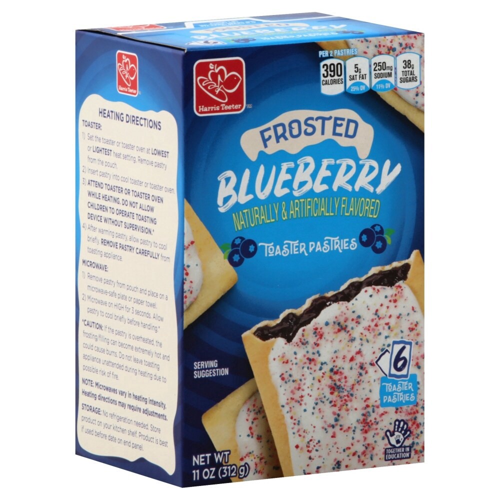 slide 4 of 4, Harris Teeter Blueberry Toaster Pastries, 6 ct
