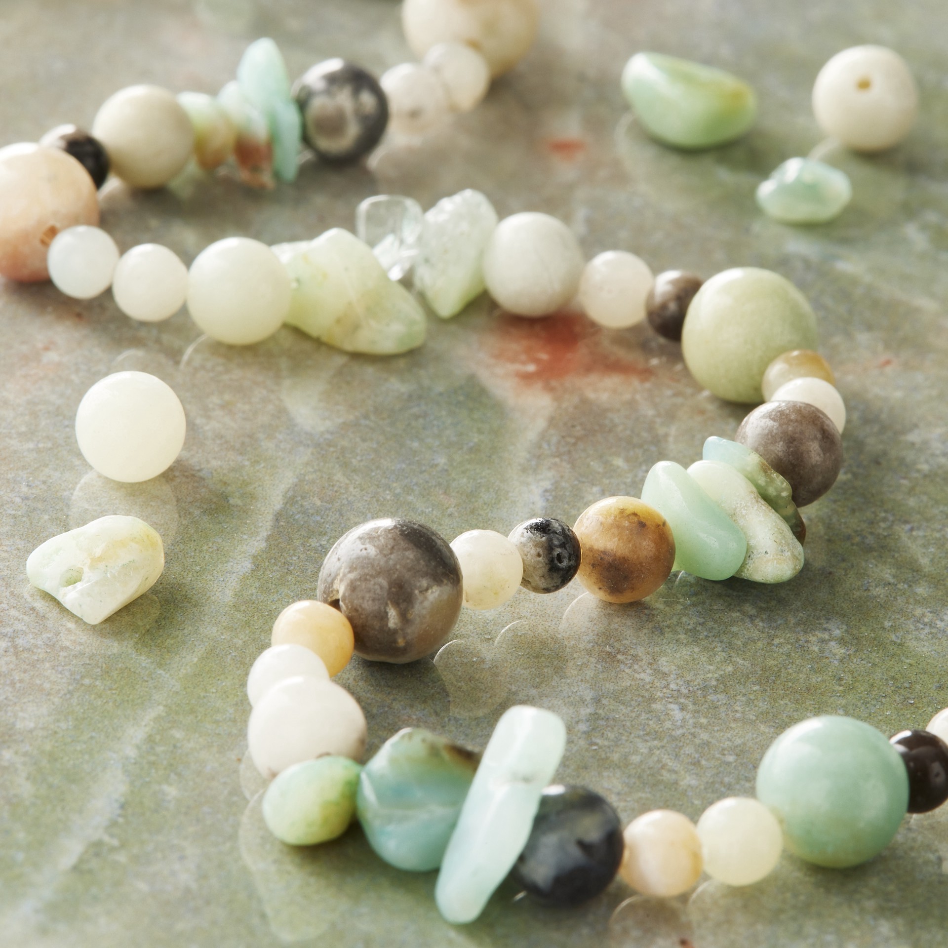 slide 5 of 6, Multicolor Amazonite Beads Value Pack By Bead Landing, 28 in