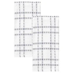 Everyday Living Grid Kitchen Towels - Federal Blue