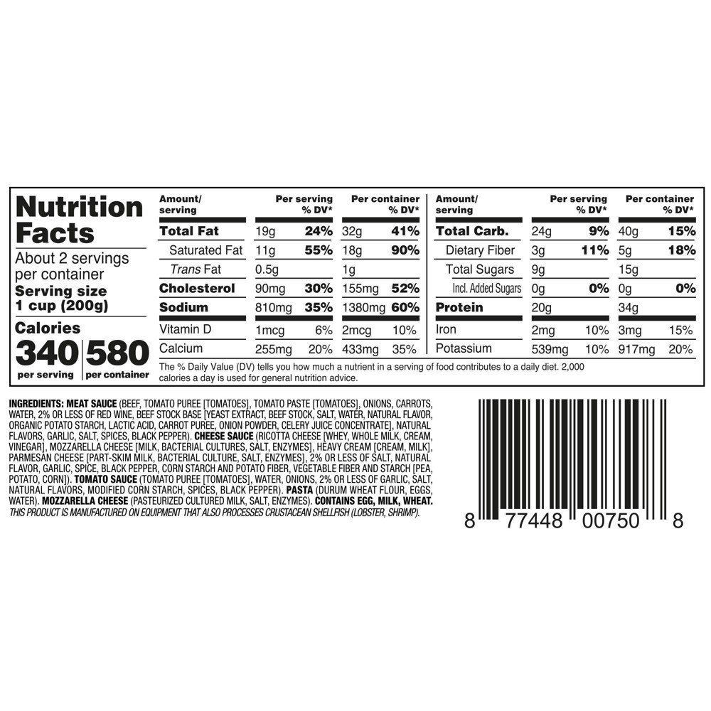 slide 7 of 15, Rana Meat Lasagna Single Serve, 12 oz