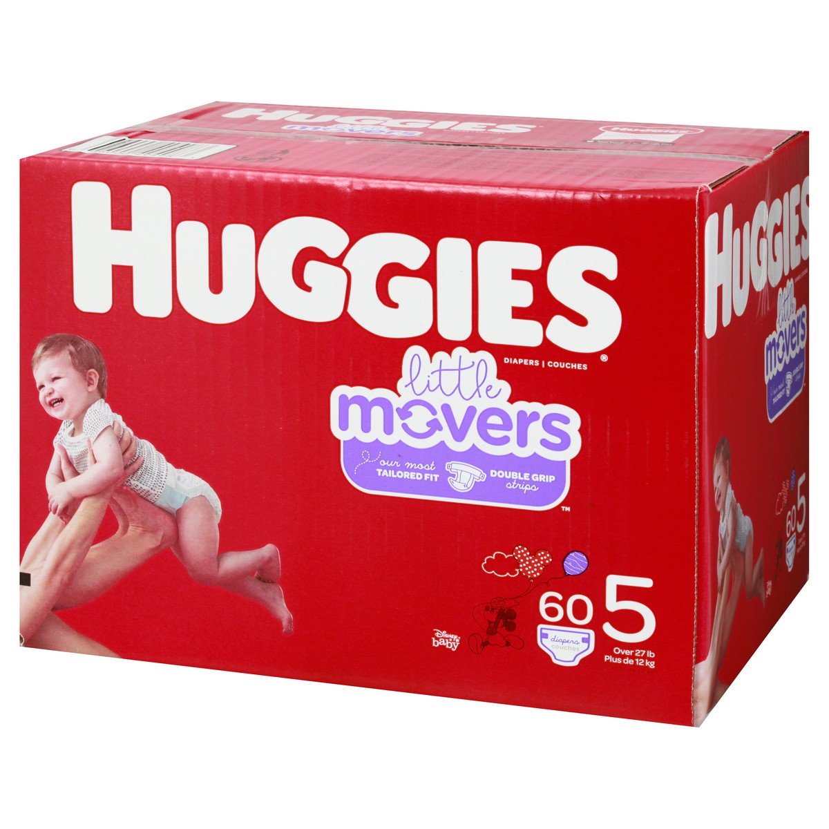 slide 3 of 9, Huggies Little Movers Diapers - Size 5, 60 ct