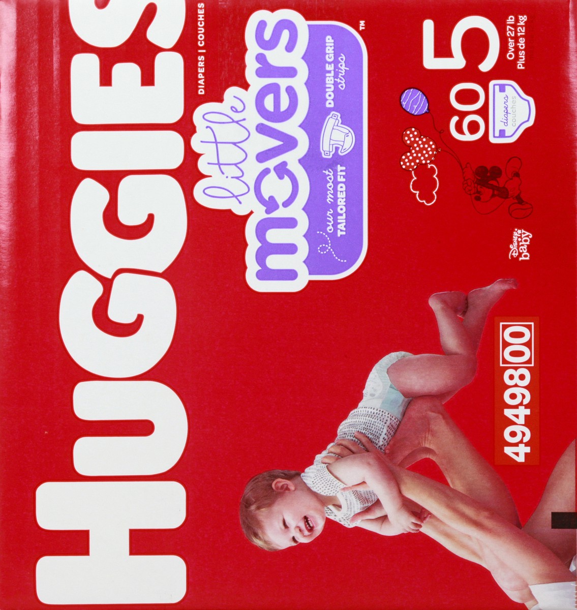 slide 7 of 9, Huggies Little Movers Diapers - Size 5, 60 ct