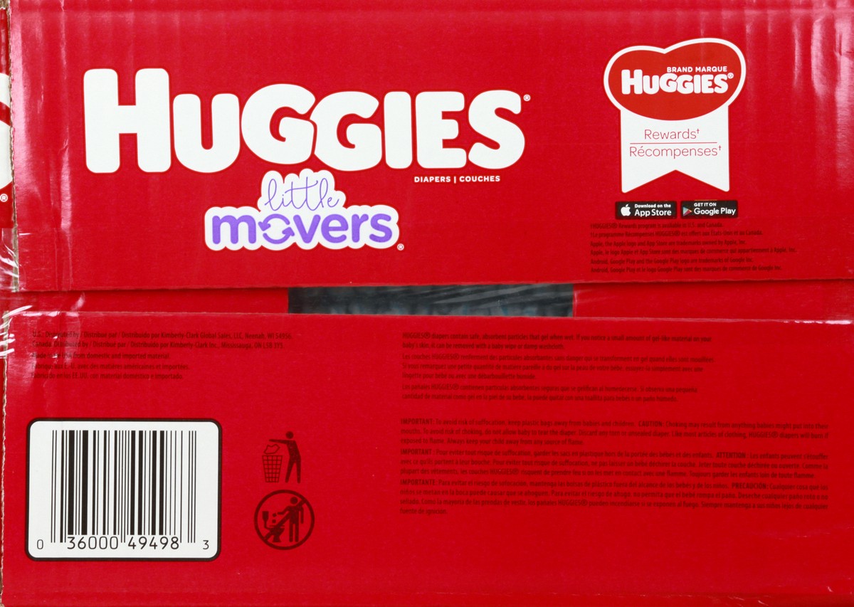 slide 9 of 9, Huggies Little Movers Diapers - Size 5, 60 ct