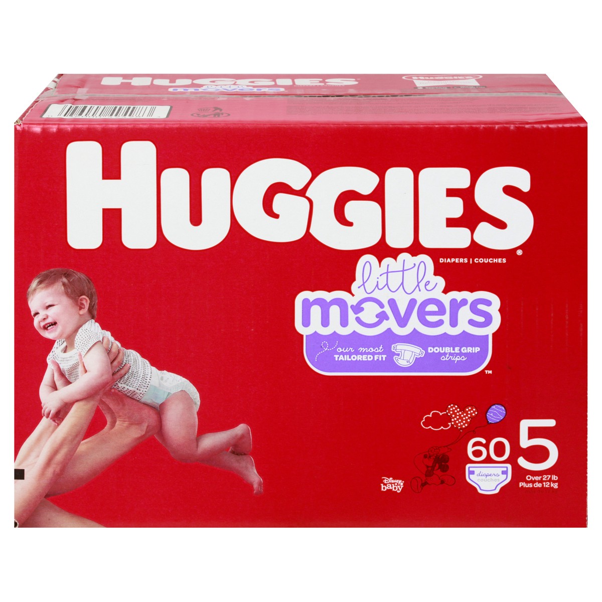 slide 1 of 9, Huggies Little Movers Diapers - Size 5, 60 ct