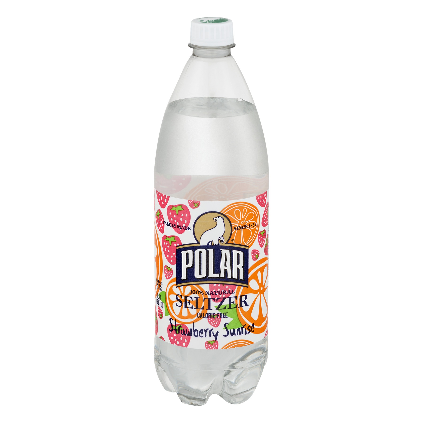 slide 1 of 1, Polar 100% Natural Seltzer Strawberry Sunrise, 1 liter