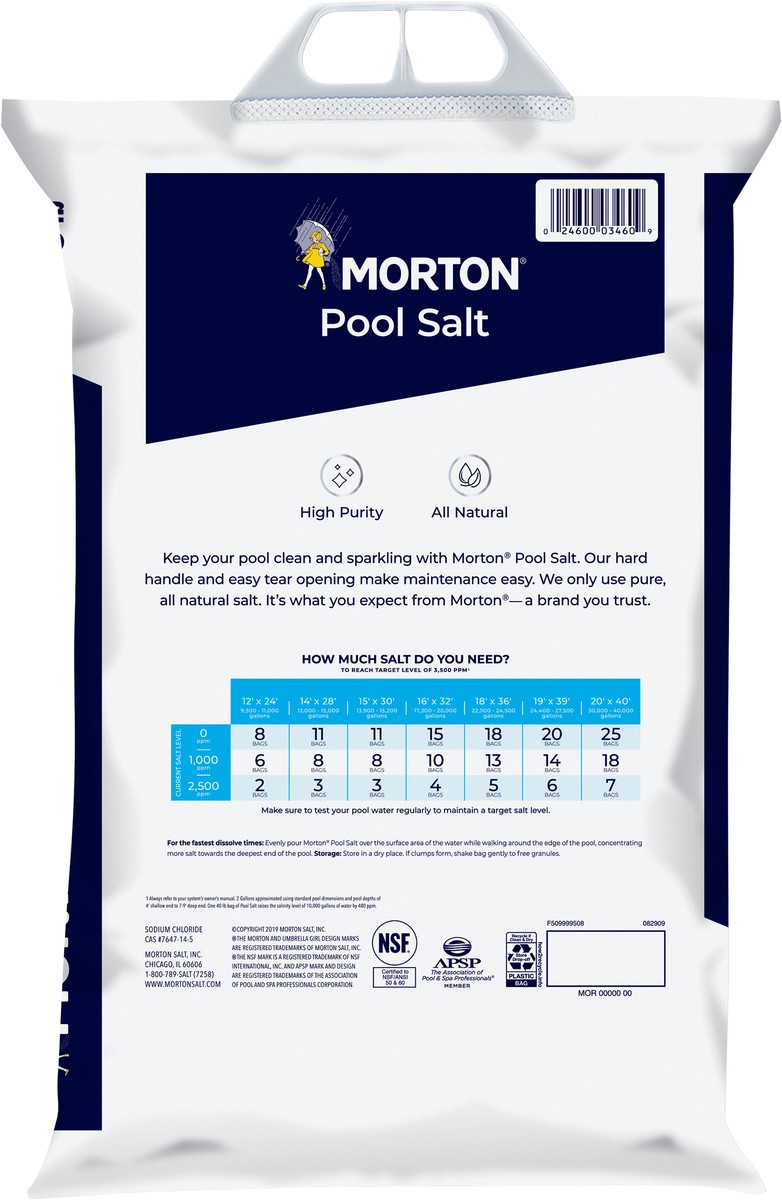 slide 2 of 5, Morton Pool Salt 40 lb, 40 lb