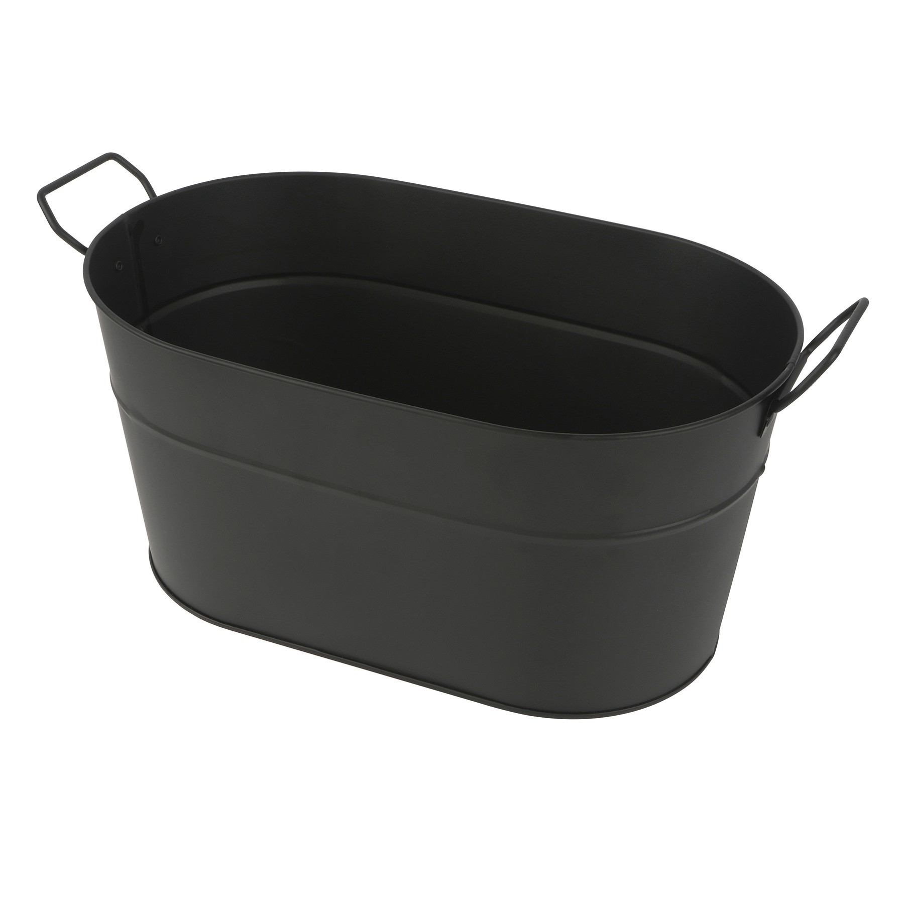 slide 2 of 2, 12" Chalkboard Oval Metal Bucket By Celebrate It, 11.8 in x 7.2 in x 5.7 in
