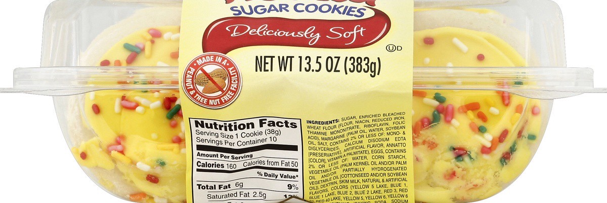 slide 4 of 4, Lofthouse Yellow Frosted Sugar Cookies, 10 Count, 13.5 oz