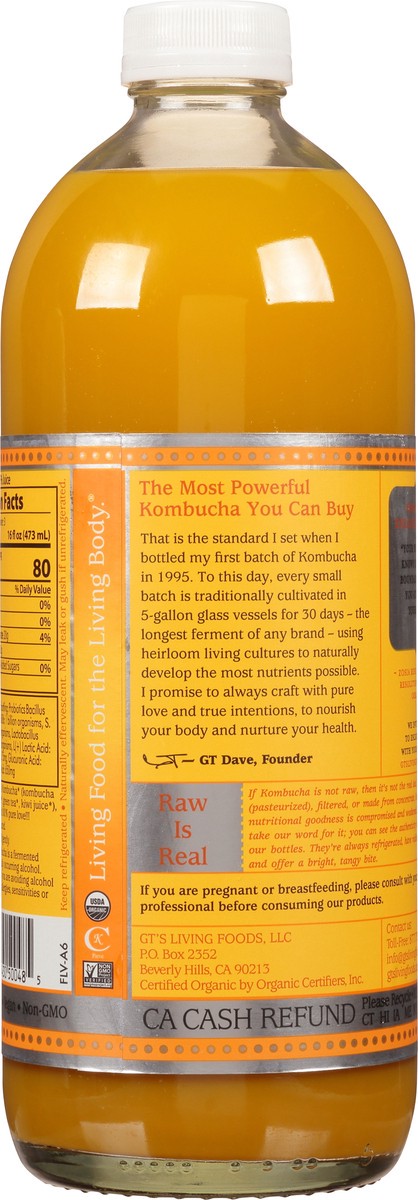 slide 6 of 12, GT's Raw Mystic Mango Kombucha - 48 fl oz, 48 fl oz