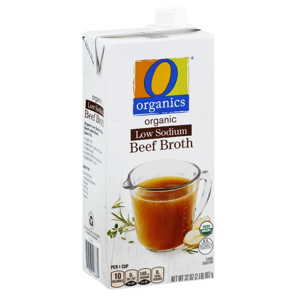slide 2 of 9, O Organics Organic Broth Low Sodium Beef, 32 oz