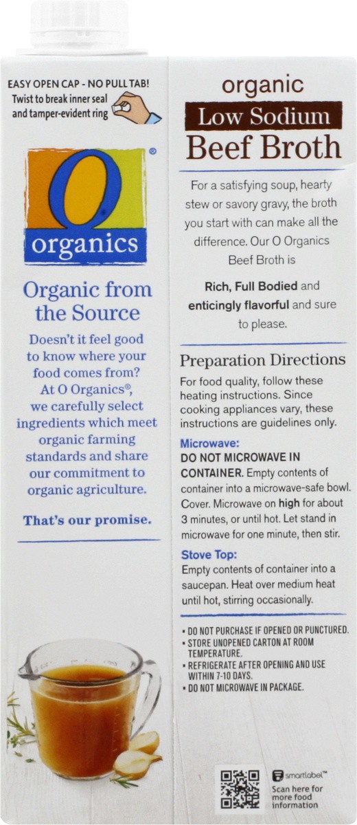 slide 4 of 9, O Organics Organic Broth Low Sodium Beef, 32 oz