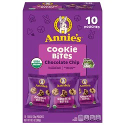 Annie''s Organic Chocolate Chip Cookie Bites, 10 Pouches, 10.5 oz