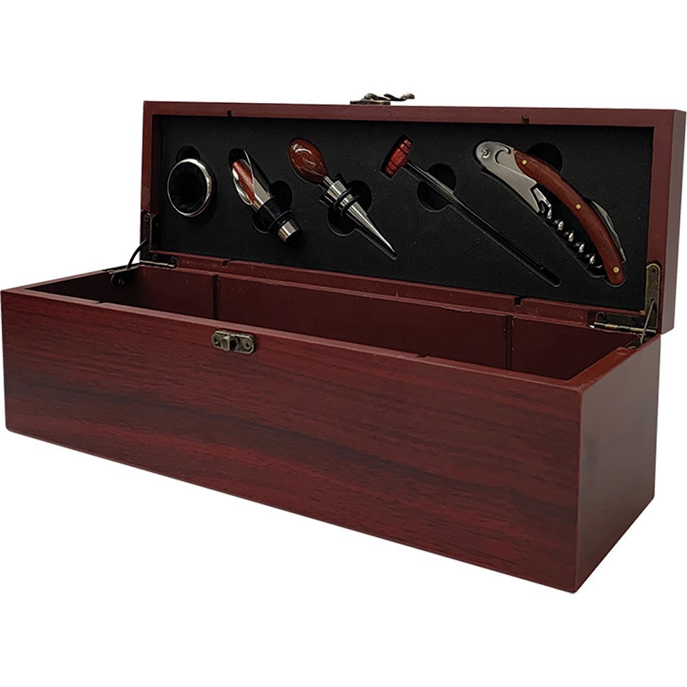 slide 1 of 1, H&h 5 Piece Wine Accessory Box, 1 ct