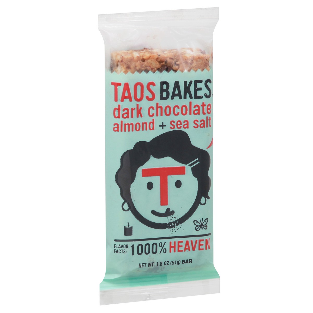slide 8 of 9, Taos Bakes Dark Chocolate Almond + Sea Salt Bar 1.8 oz, 1.8 oz
