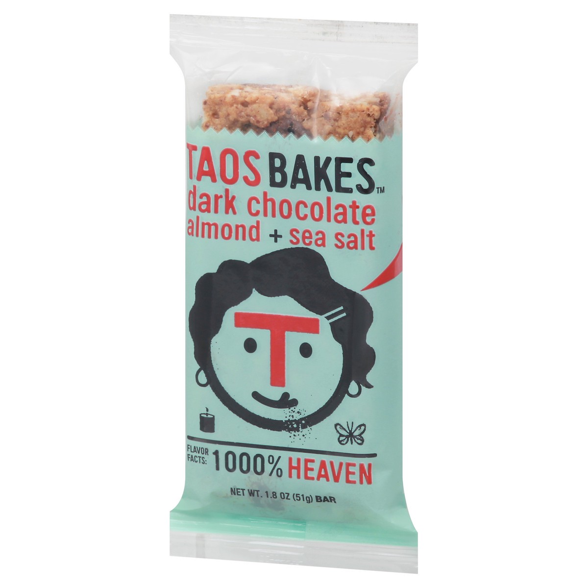 slide 9 of 9, Taos Bakes Dark Chocolate Almond + Sea Salt Bar 1.8 oz, 1.8 oz