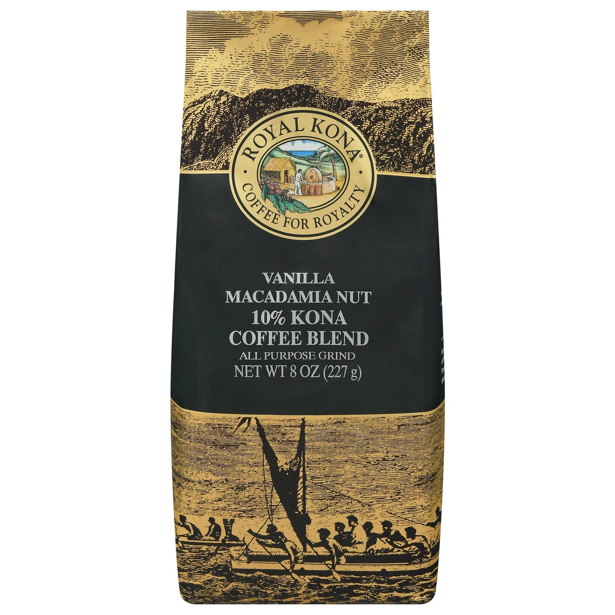 slide 1 of 9, Royal Kona Vanilla Macadamia Nut Medium Roast Ground Coffee - 8oz,