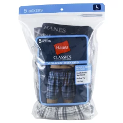 Hanes Ultimate Mens Boxer Plaids, Large