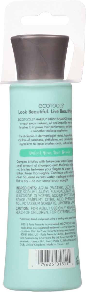 slide 3 of 9, EcoTools Makeup Brush + Sponge Shampoo 6 fl oz, 6 fl oz