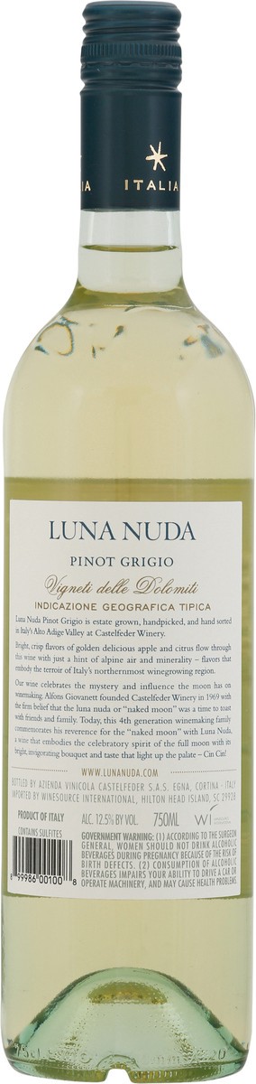 slide 2 of 9, Luna Nuda Italia Pinot Grigio 750 ml, 750 ml