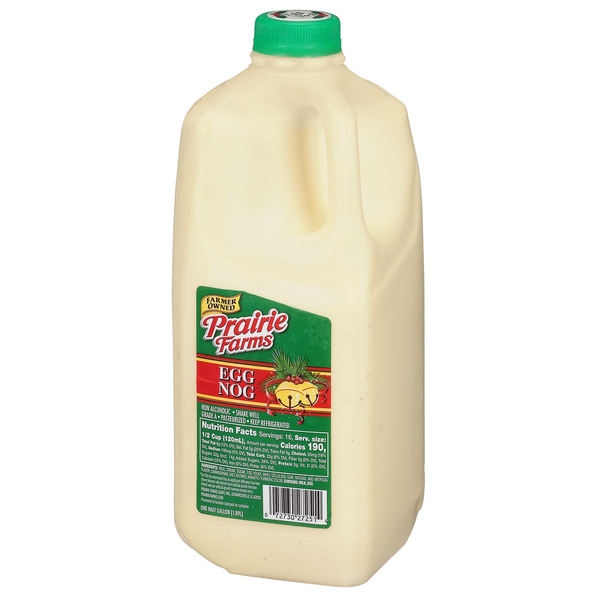 slide 4 of 13, Prairie Farms Egg Nog 0.5 gl, 1/2 gal