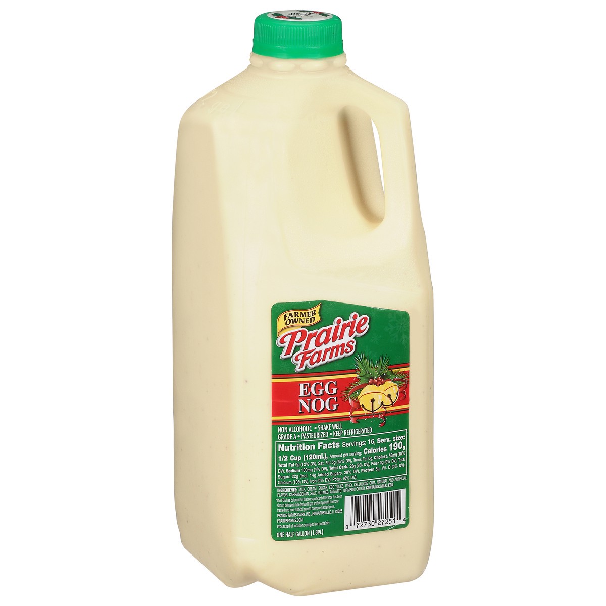 slide 13 of 13, Prairie Farms Egg Nog 0.5 gl, 1/2 gal