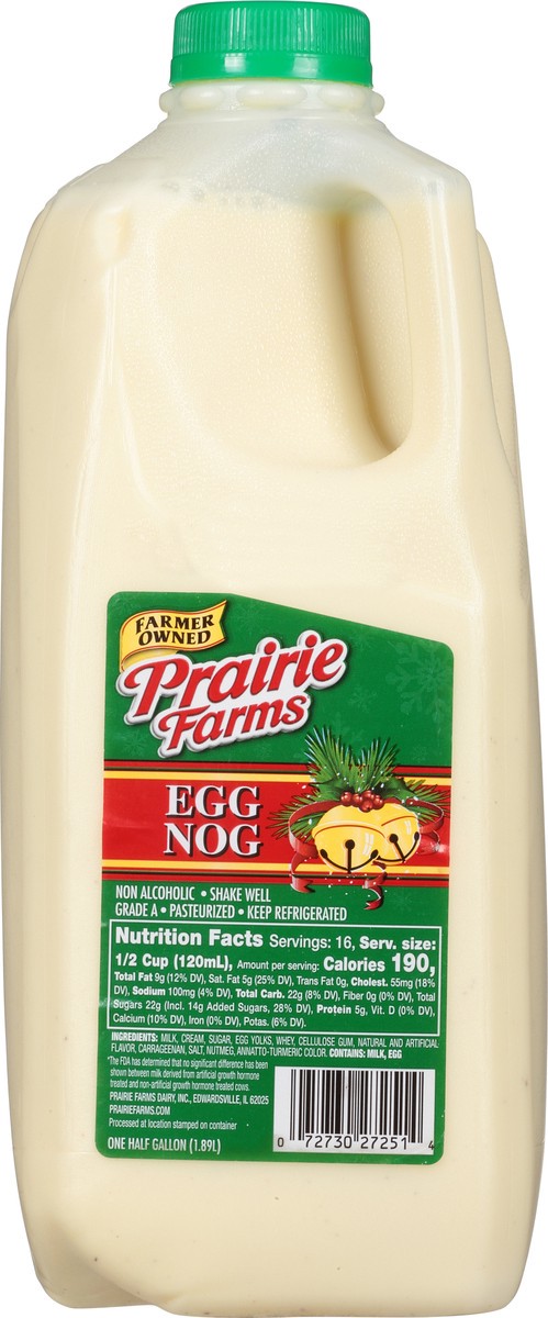 slide 3 of 13, Prairie Farms Egg Nog 0.5 gl, 1/2 gal