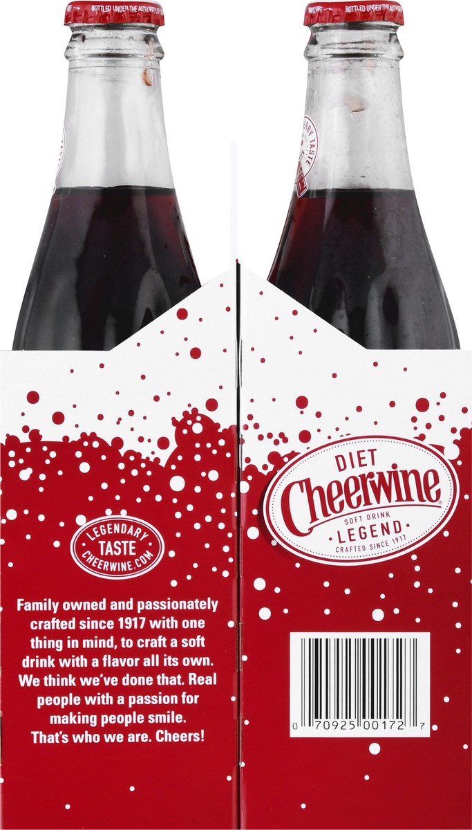 slide 7 of 9, Cheerwine Zero Sugar 4pack Glass Bottles, 4 ct