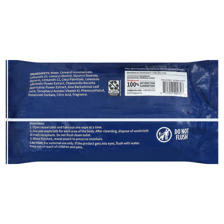 slide 5 of 5, Walgreens Wash Cloth Fresh Scent, 12 x 8, 48 ct