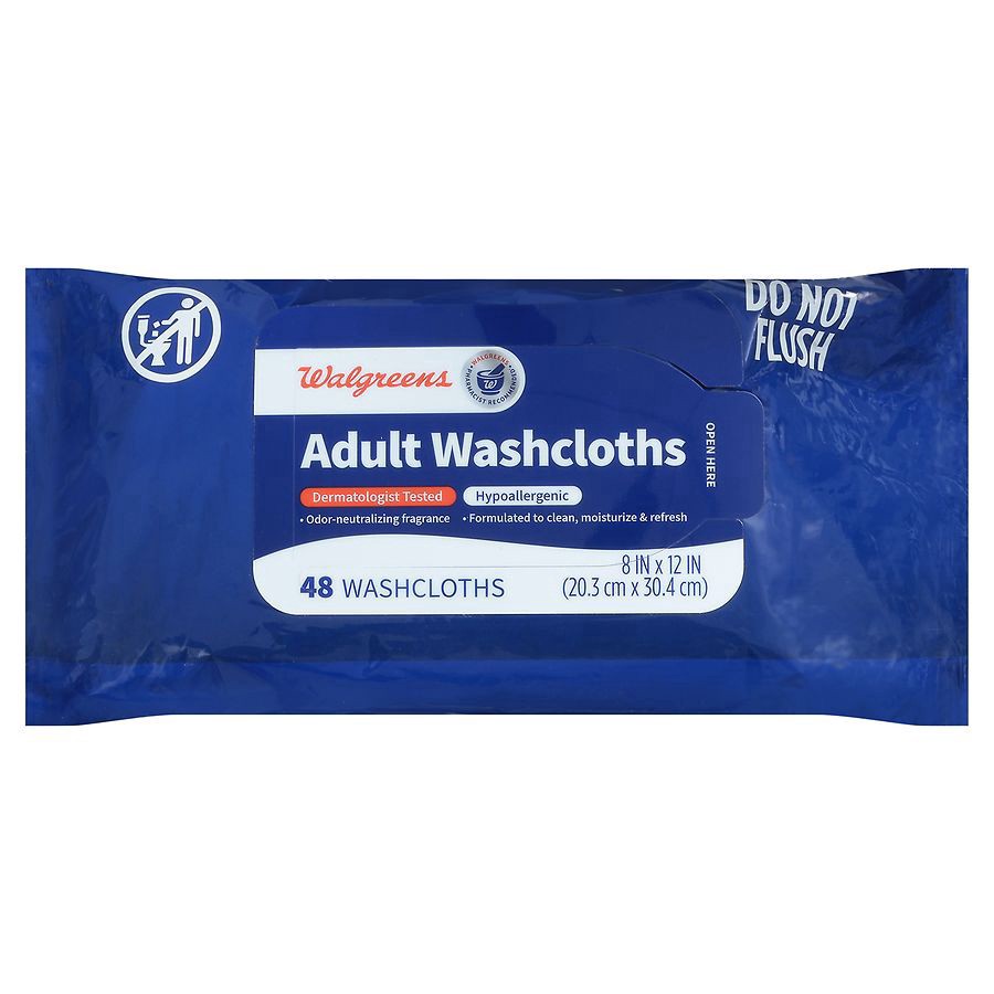 slide 1 of 5, Walgreens Wash Cloth Fresh Scent, 12 x 8, 48 ct