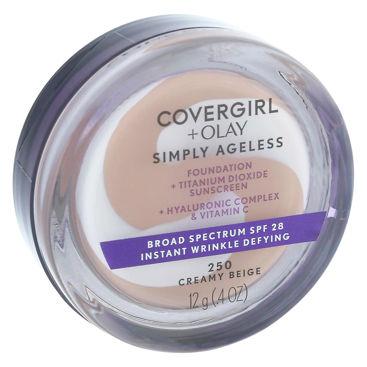 slide 12 of 13, Covergirl Broad Spectrum SPF 28 Creamy Beige Foundation .4 oz, 1 ct