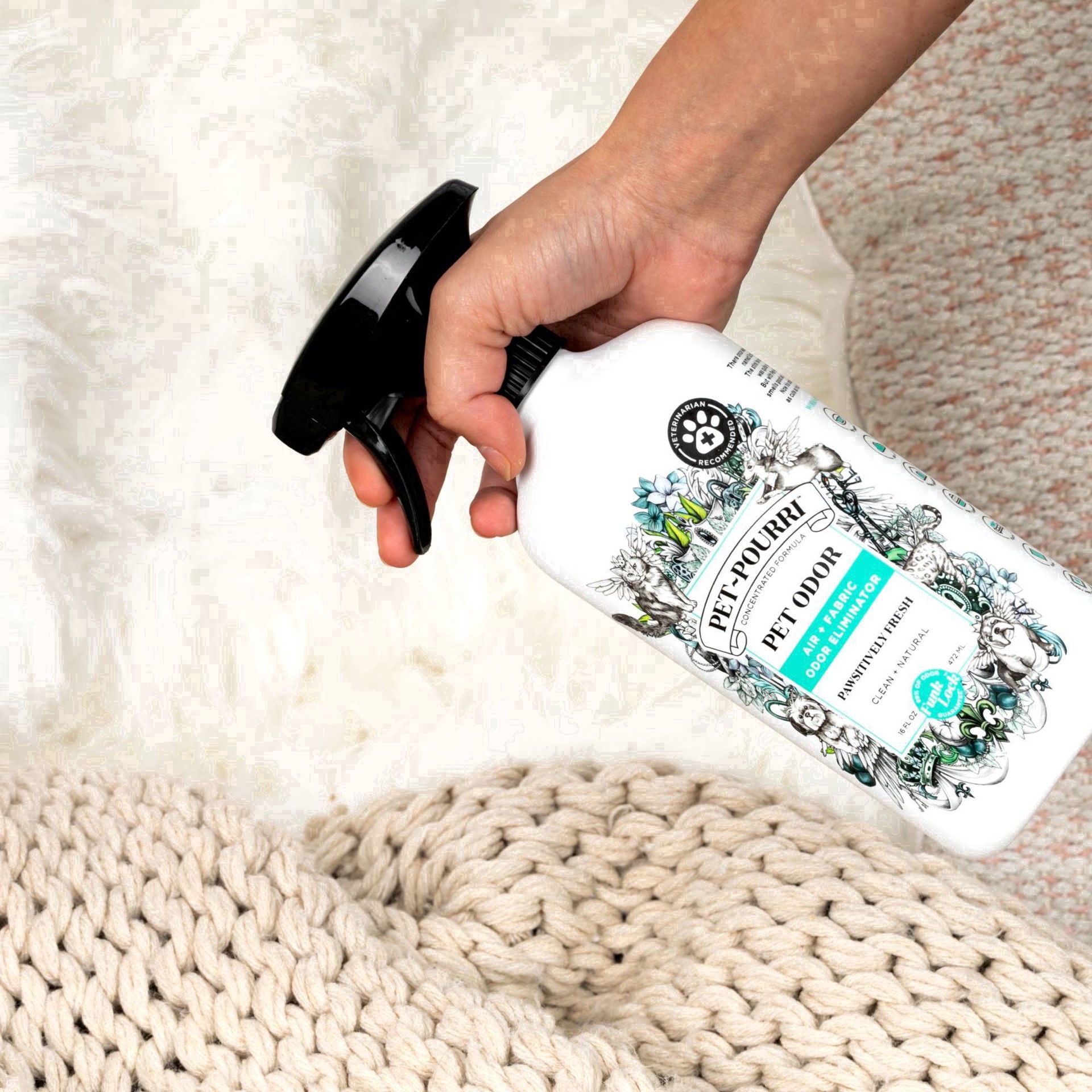 slide 38 of 61, Pet-Pourri Air + Fabric Pawsitively Fresh Pet Odor Eliminator 16 fl oz, 16 fl oz