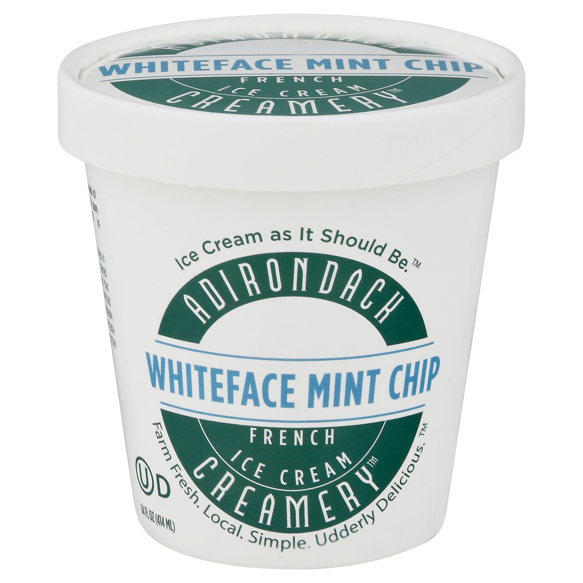 slide 1 of 9, Adirondack Creamery French Whiteface Mint Chip Ice Cream 14 fl oz, 14 fl oz