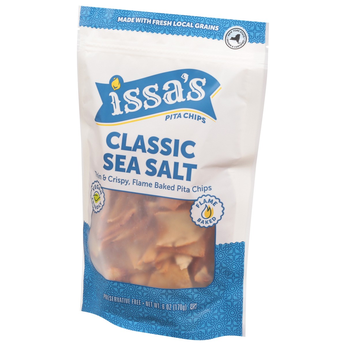 slide 2 of 12, Issa's Flame Baked Classic Sea Salt Pita Chips 6 oz, 6 oz