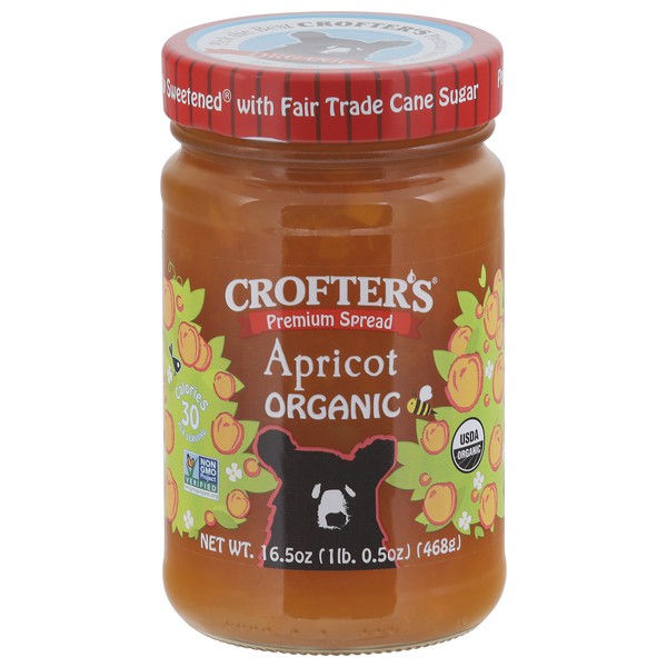 slide 1 of 5, Crofter's Premium Organic Apricot Spread 16.5 oz, 16.5 oz