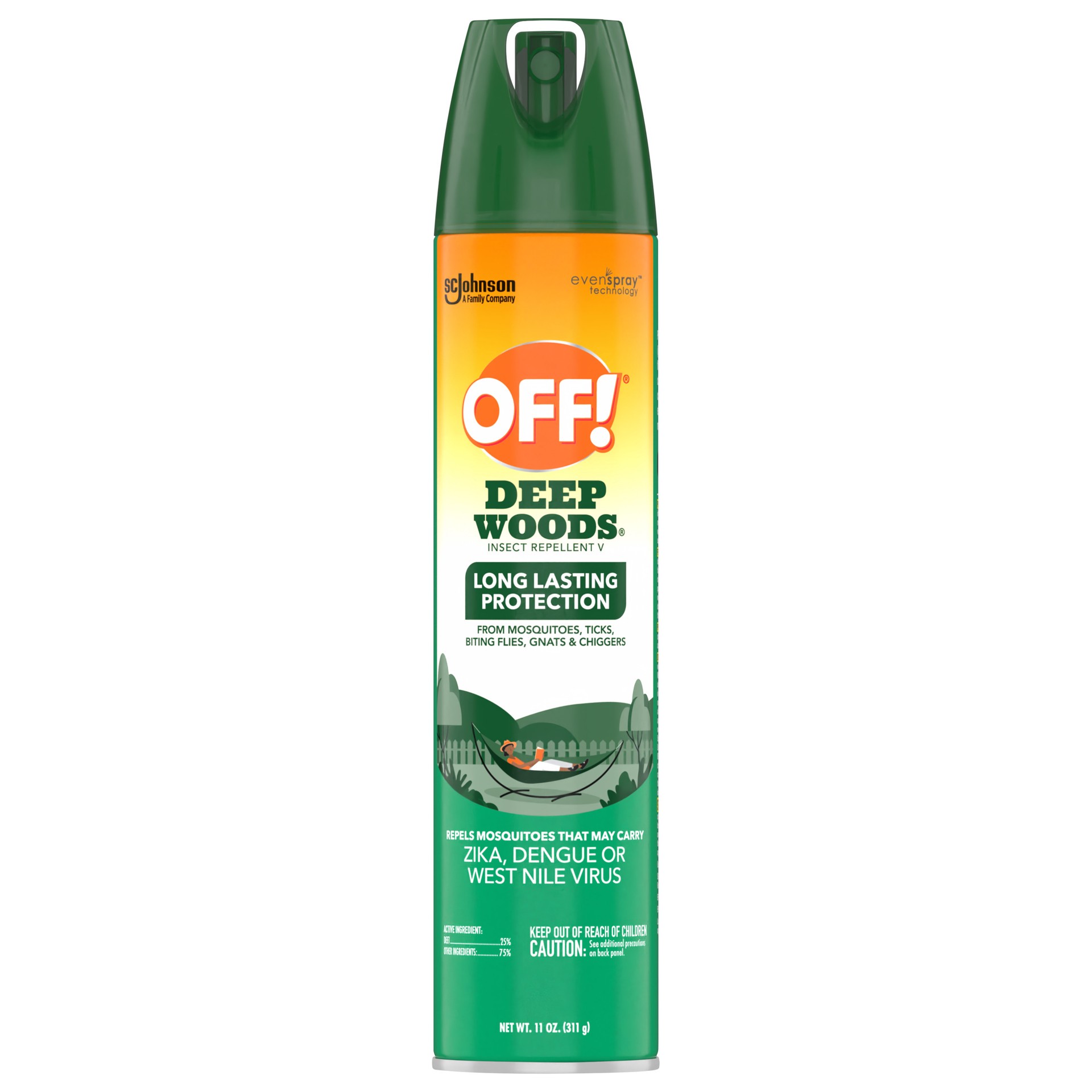 slide 1 of 5, OFF! Deep Woods Insect Repellent V, Up to 8 Hours of Mosquito Protection with DEET, 11 oz, 11 oz