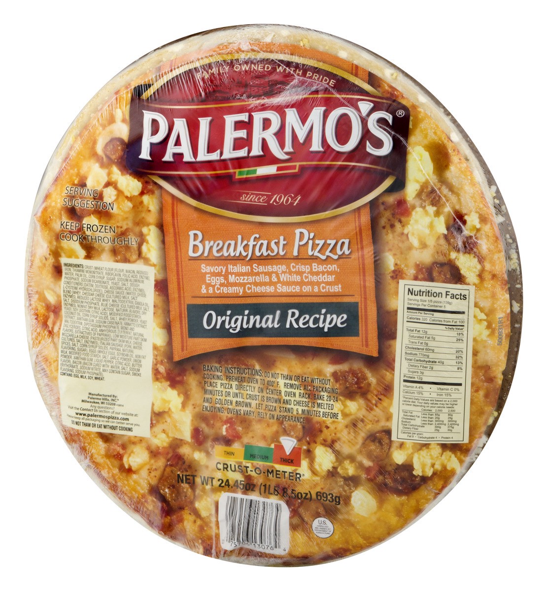 slide 3 of 11, Palermo's Breakfast Pizza, Original Recipe, Thick, 24.45 oz