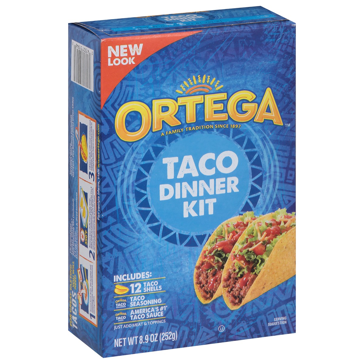 slide 7 of 9, Ortega Taco Dinner Kit, 12 Count Taco Shells, 8.9 oz, 1 ct