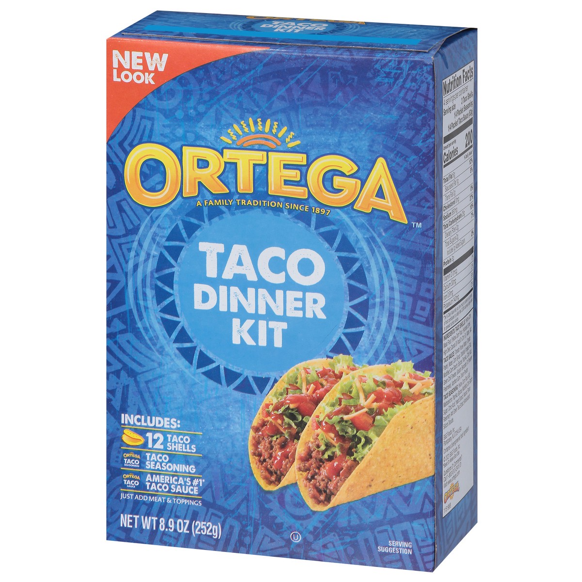 slide 6 of 9, Ortega Taco Dinner Kit, 12 Count Taco Shells, 8.9 oz, 1 ct