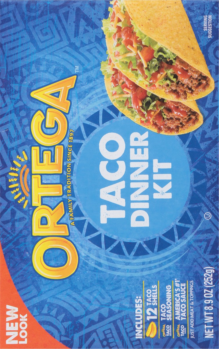 slide 5 of 9, Ortega Taco Dinner Kit, 12 Count Taco Shells, 8.9 oz, 1 ct