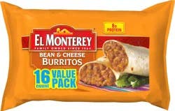 El Monterey Bean & Cheese Burritos - Value Pack