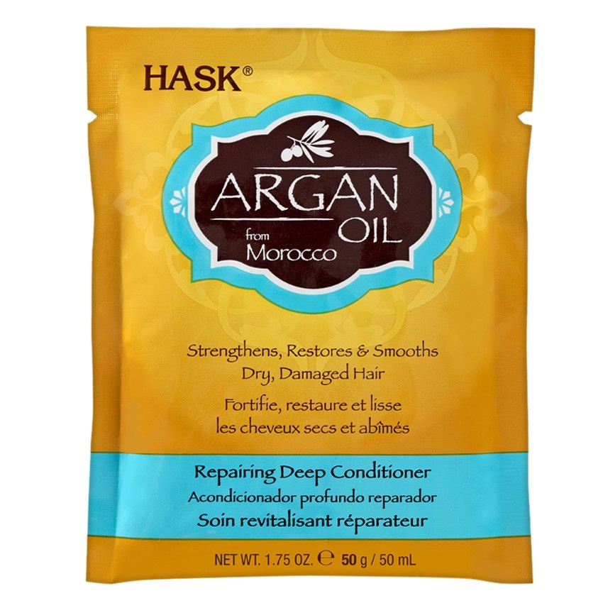 slide 1 of 4, Hask Argan Oil From Morocco Repairing Deep Conditioner, 1.75 fl oz