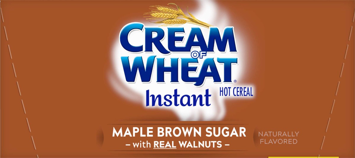 slide 11 of 11, Cream of Wheat Maple Brown Sugar with Walnuts Instant Hot Cereal, Kosher, 6-1.23 OZ Packets, 6 ct