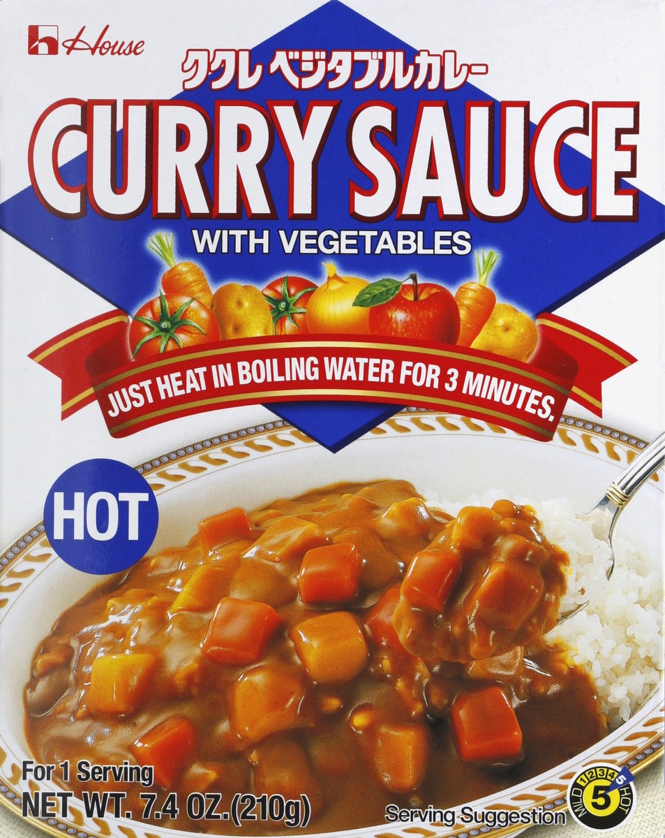 slide 4 of 4, House Foods Kukure Vegetable Hot Curry Sauce, 7.4 oz