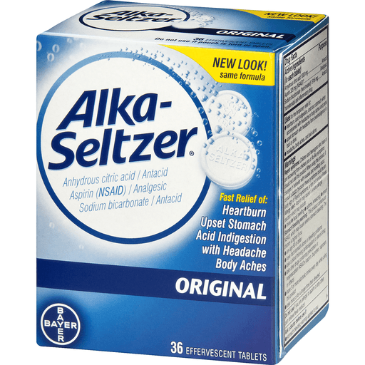 Alka-Seltzer Original Antacid/Analgesic Effervescent Tablets 36 Ct | Shipt