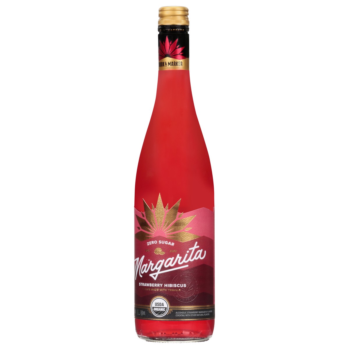 slide 3 of 9, Crook & Marker Zero Sugar Strawberry Hibiscus Margarita 750 ml, 750 ml